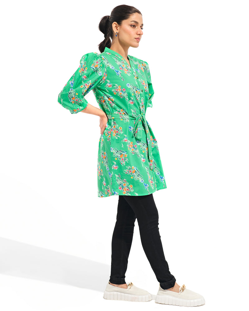 Women Printed Belted Top - Engine - Buy Now