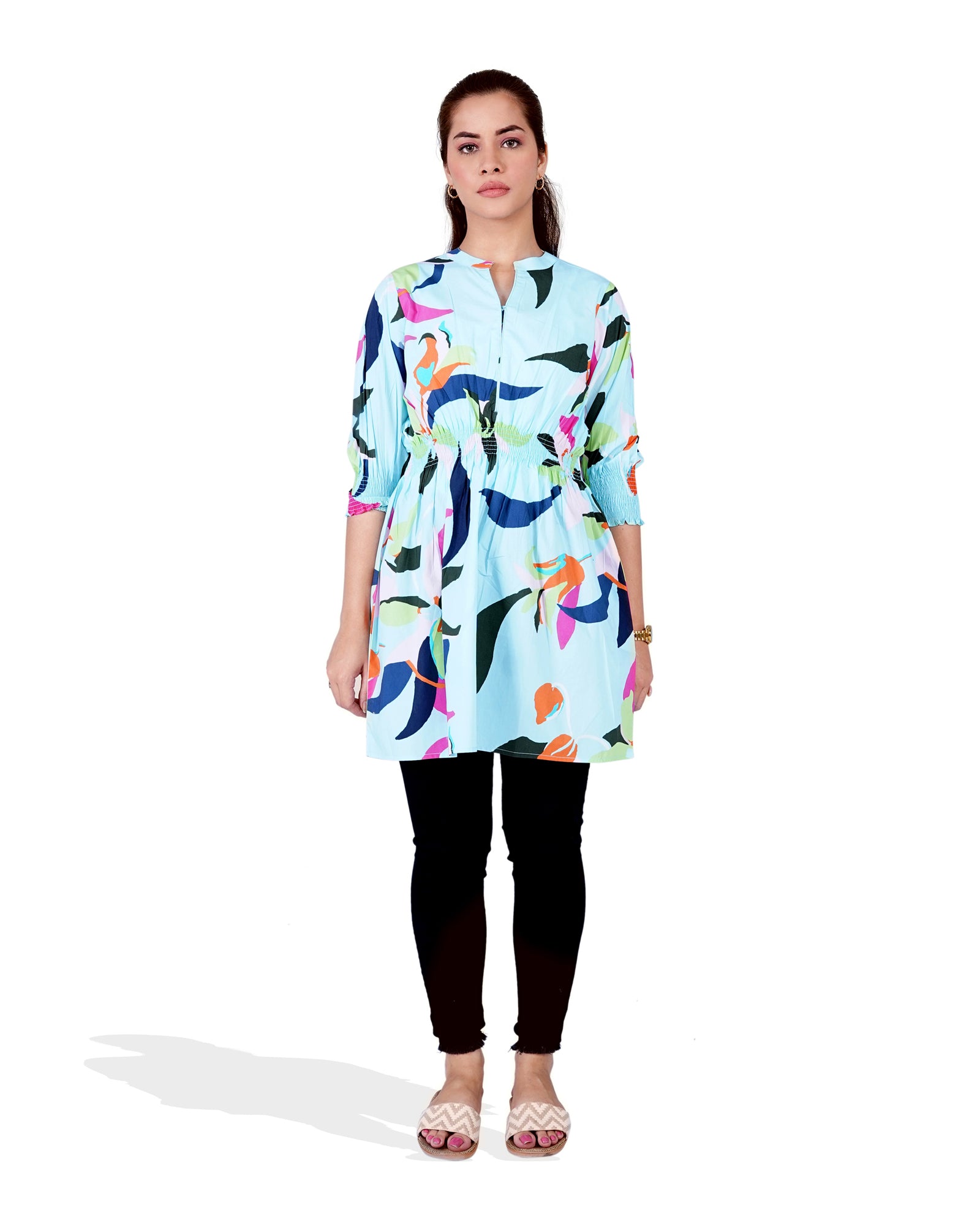 Women Printed Mid-Length Top - Engine - Buy Now