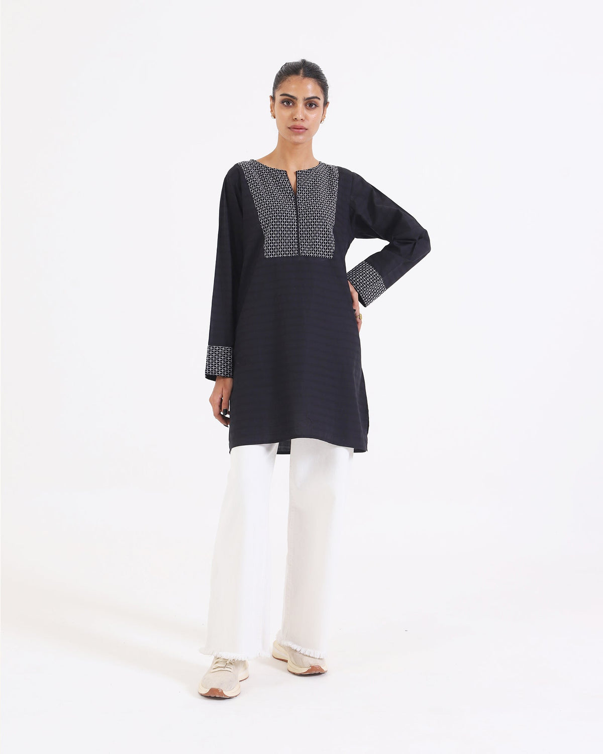 Women Solid Mid-Length Top - Engine - Buy Now
