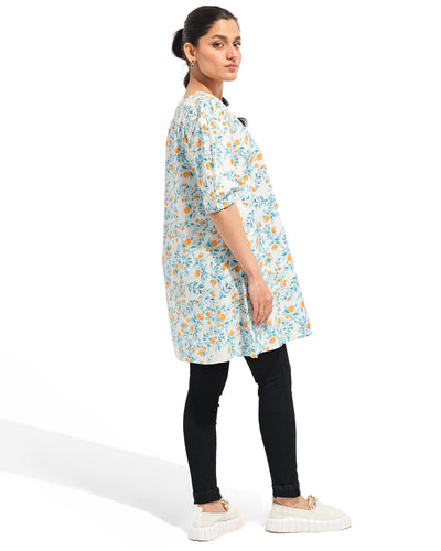 Women Printed Front Open Top