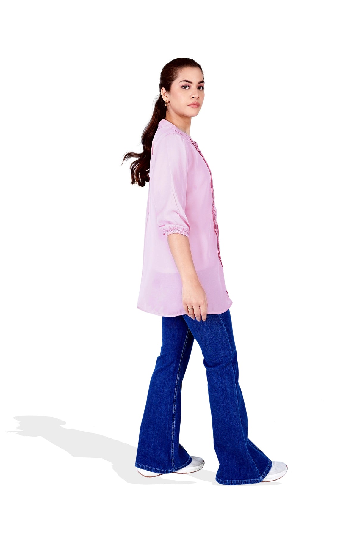 Women Pleated Mid-Length Top - Engine - Buy Now