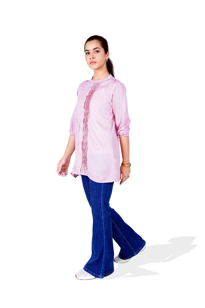 Women Pleated Mid-Length Top - Engine - Buy Now