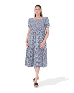 Women Double Tier Printed Dress - Engine - Buy Now