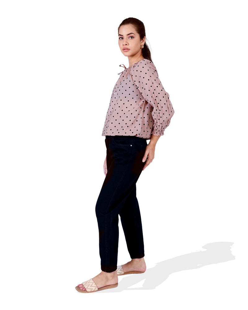 Women Printed Polka Dot Top - Engine - Buy Now