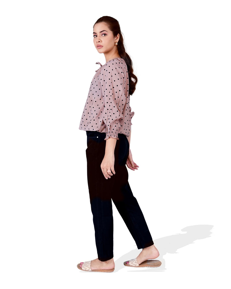 Women Printed Polka Dot Top - Engine - Buy Now