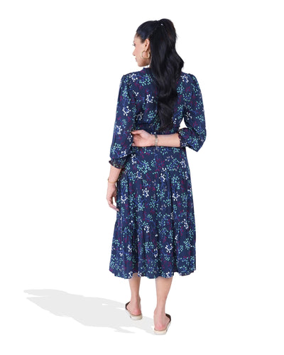 Women Three Tier Printed Dress