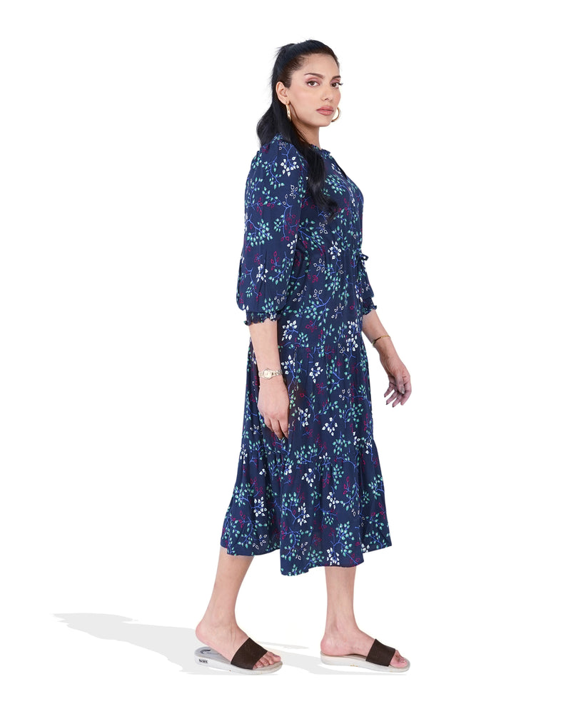 Women Three Tier Printed Dress - Engine - Buy Now