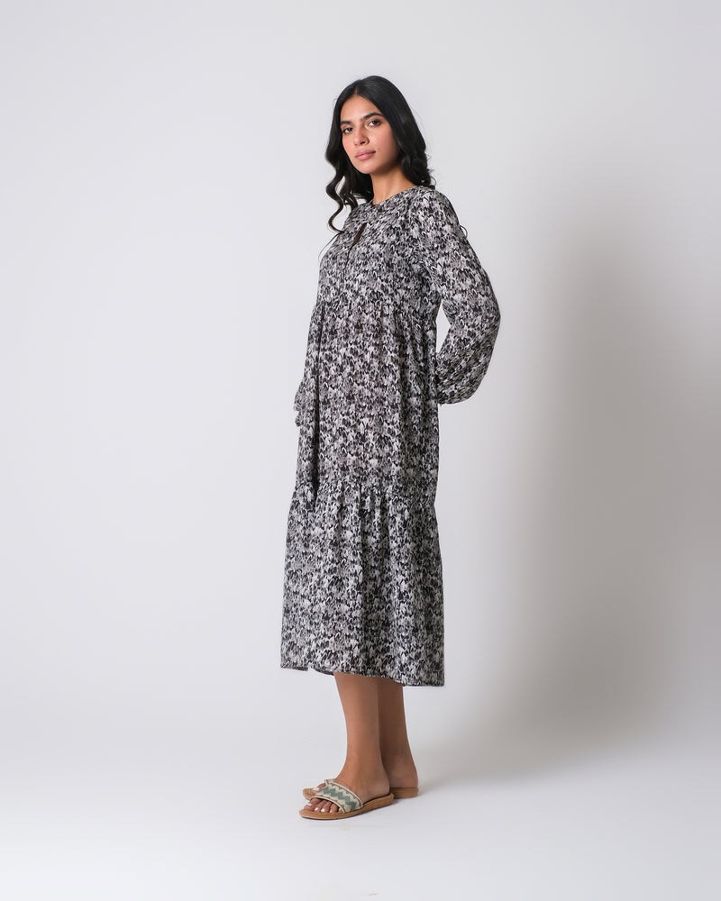 Women Printed Long Tier Dress - Engine - Buy Now