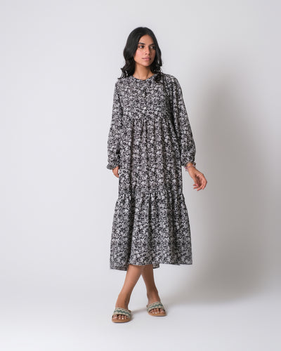 Women Printed Long Tier Dress