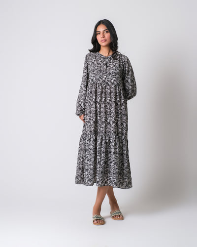 Women Printed Long Tier Dress
