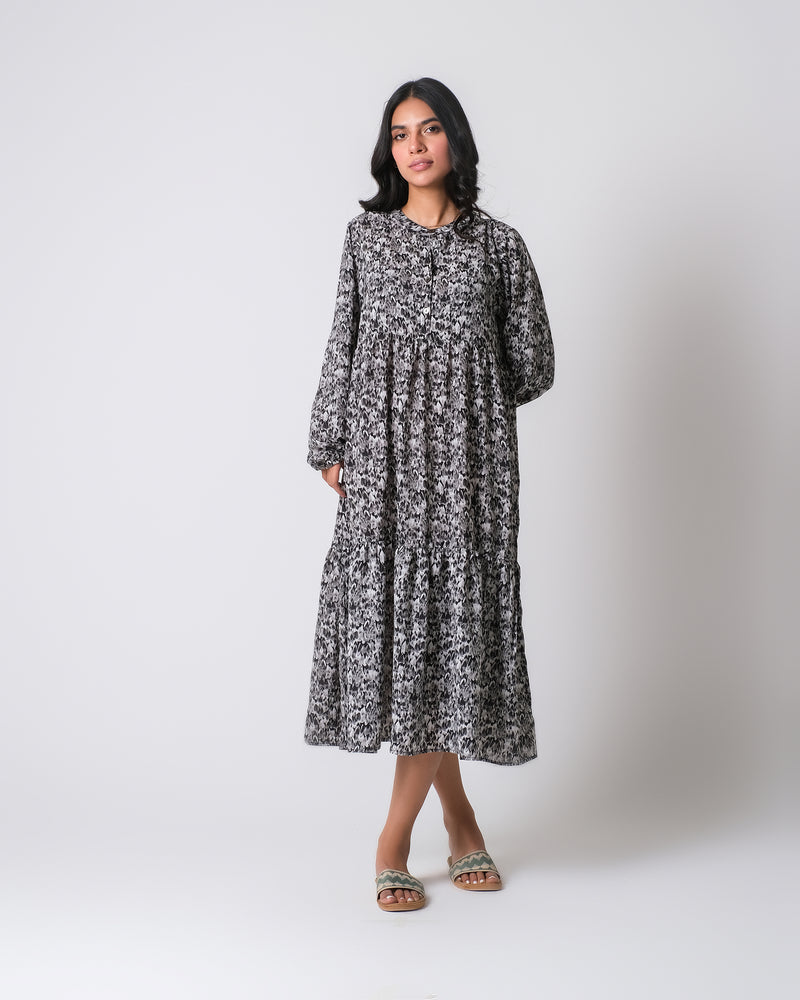 Women Printed Long Tier Dress - Engine - Buy Now