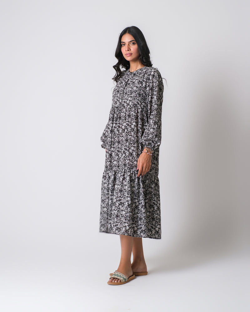 Women Printed Long Tier Dress - Engine - Buy Now