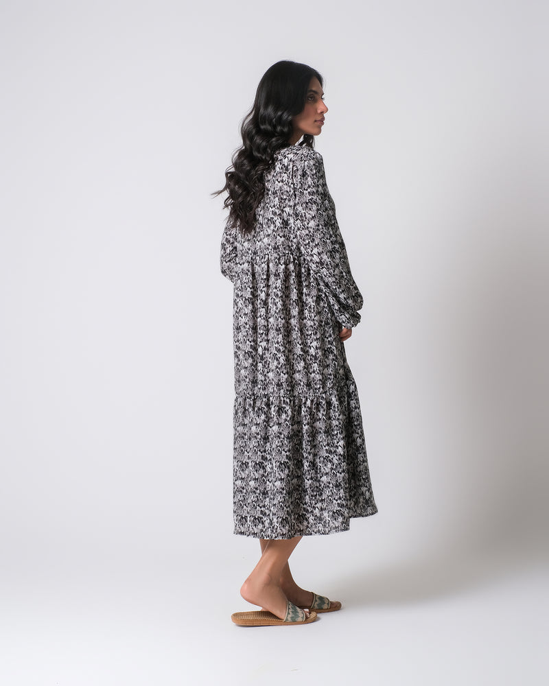 Women Printed Long Tier Dress - Engine - Buy Now
