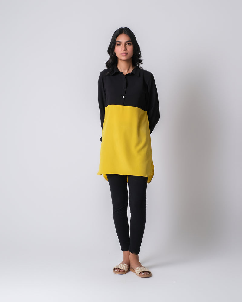 Women Mid-Length Color Block Top - Engine - Buy Now