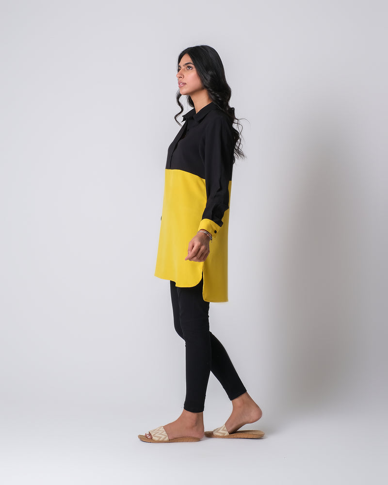 Women Mid-Length Color Block Top - Engine - Buy Now