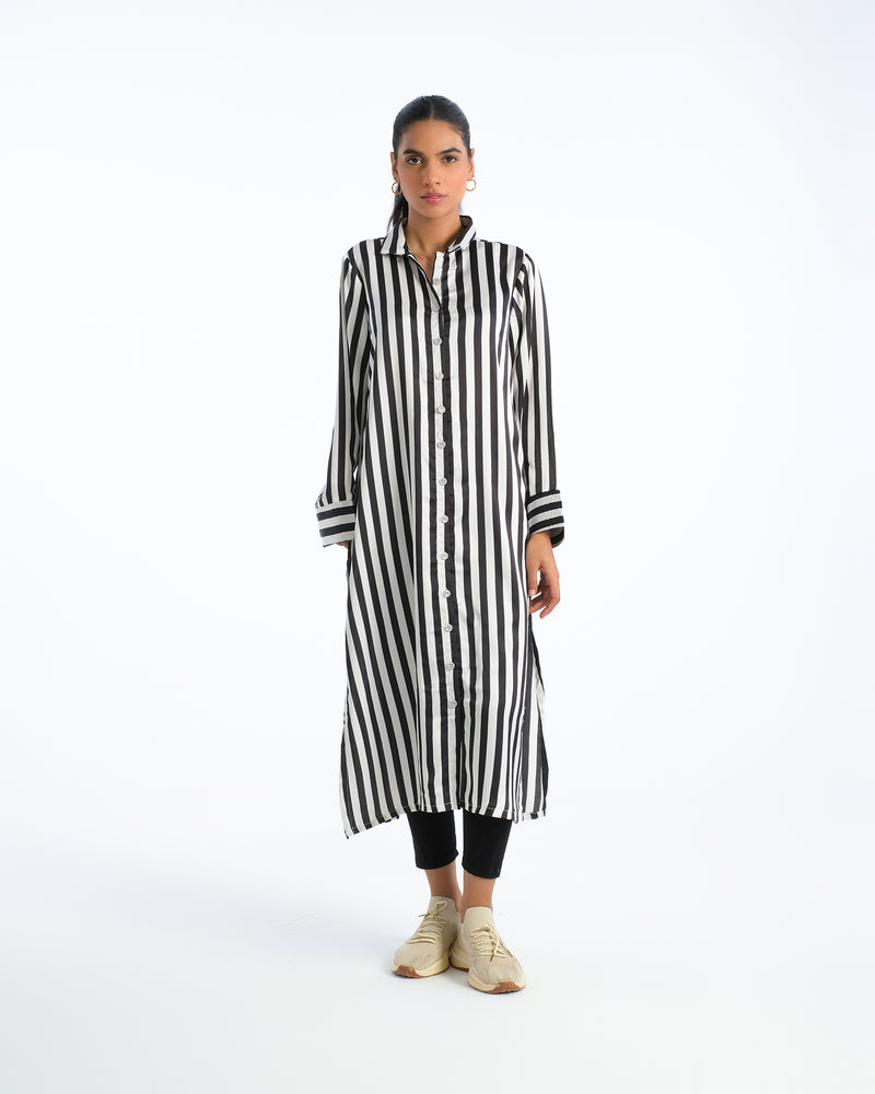 Women Striped Button-Down Dress - Engine - Buy Now