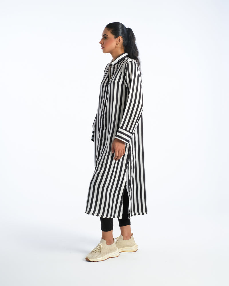 Women Striped Button-Down Dress - Engine - Buy Now