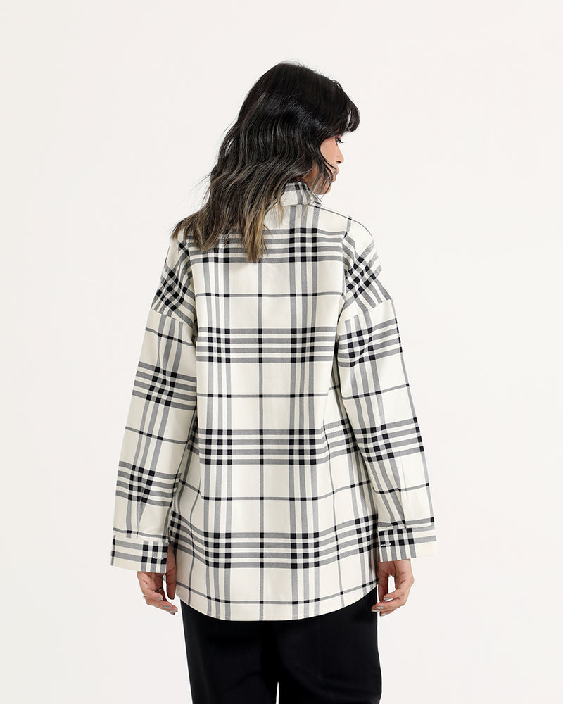 Women Check Mid-Length Top - Engine - Buy Now
