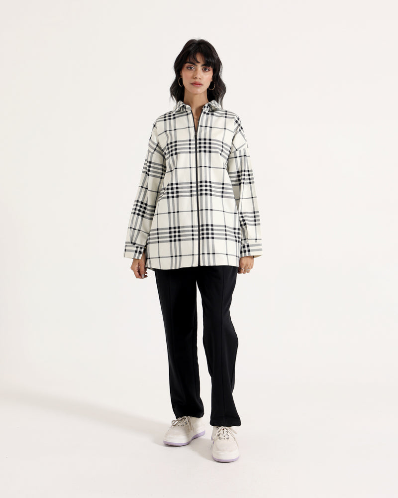 Women Check Mid-Length Top - Engine - Buy Now
