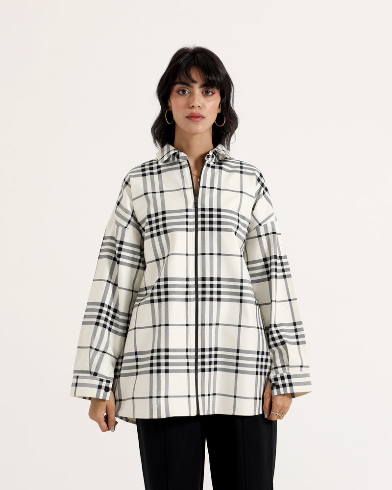 Women Check Mid-Length Top - Engine - Buy Now