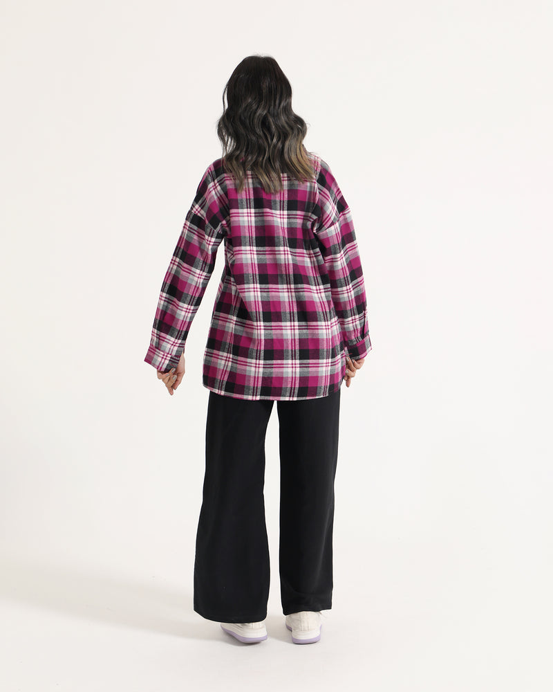 Women Check Mid-Length Top - Engine - Buy Now