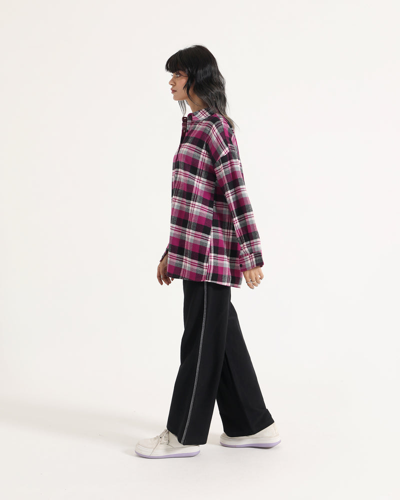 Women Check Mid-Length Top - Engine - Buy Now