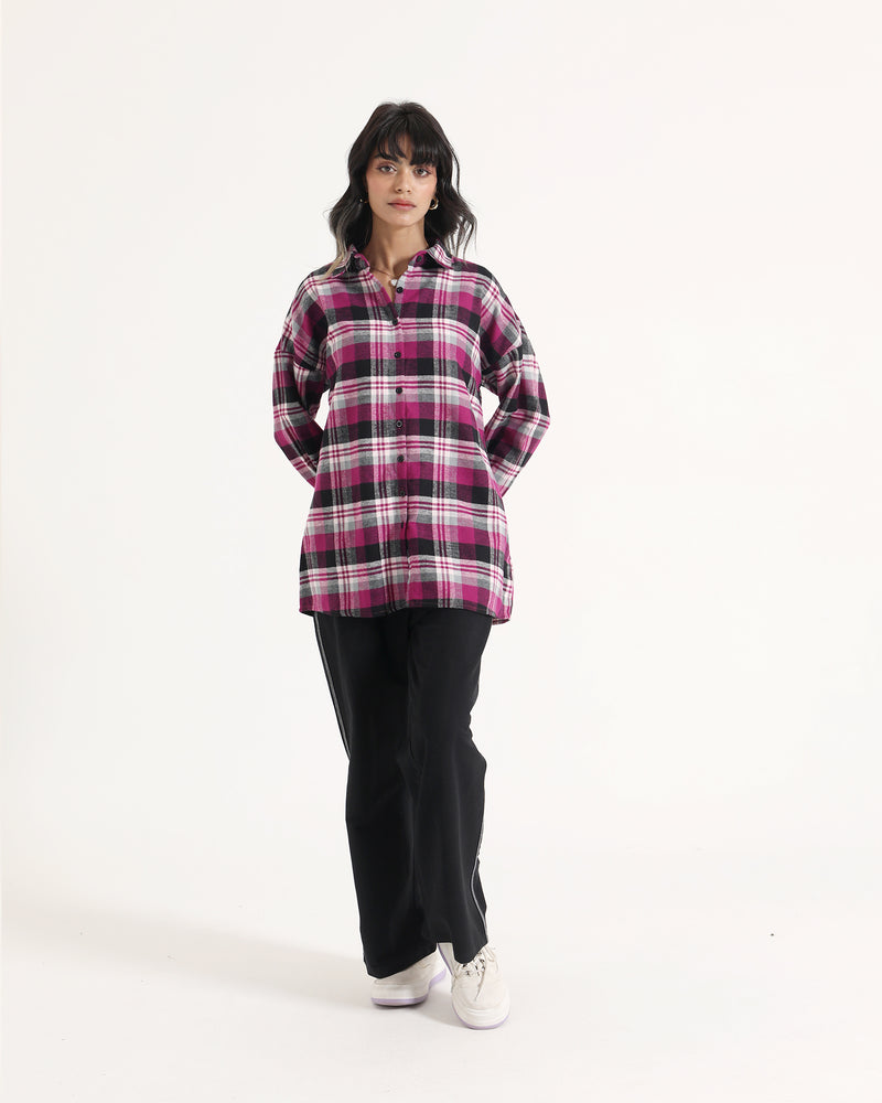 Women Check Mid-Length Top - Engine - Buy Now