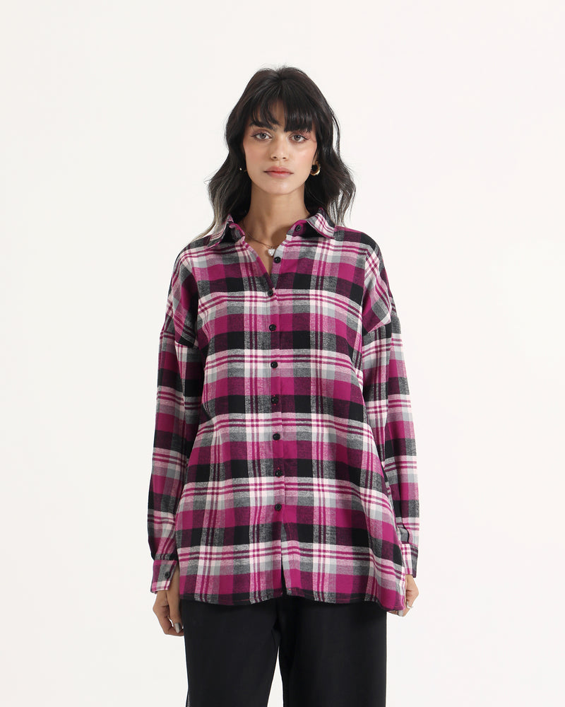 Women Check Mid-Length Top - Engine - Buy Now