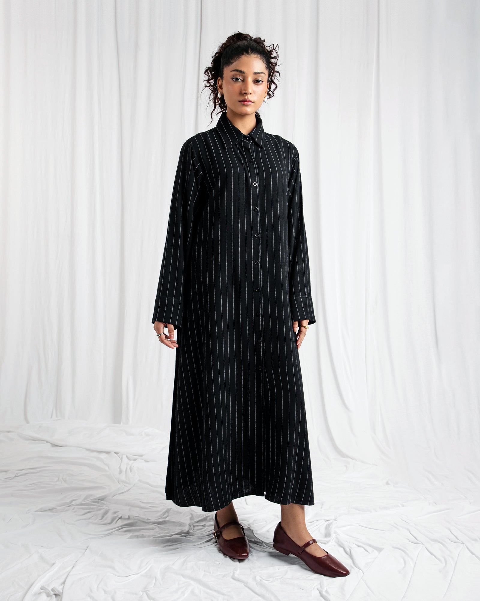 Buy online Woman's black long shirt outfit in Pakistan 