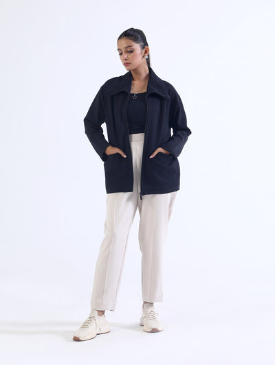 Women Basic Zip Thru Upper