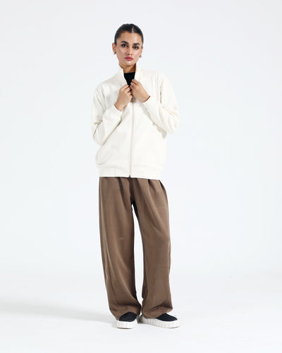 Women Mock Neck Zipper Upper