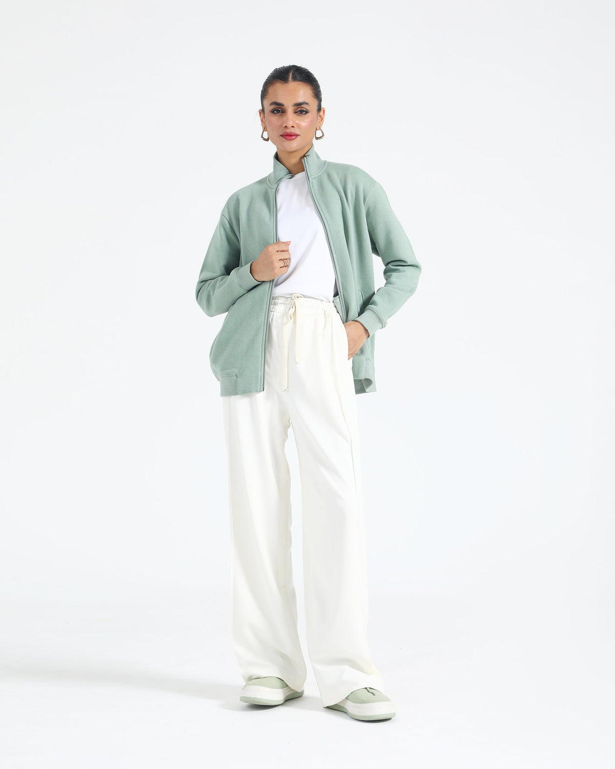 Women Mock Neck Zipper Upper - Engine - Buy Now