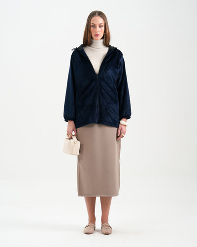 Women Basic Zip-Up Upper