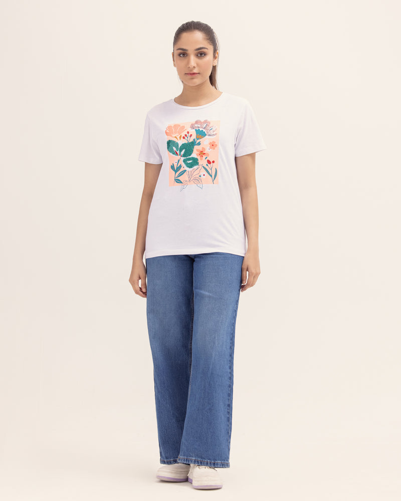 Women Printed T Shirt - Engine - Buy Now