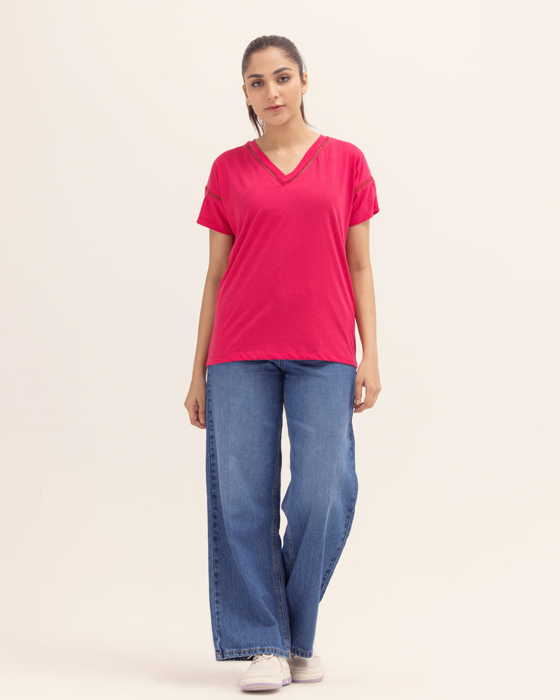 Women V Neck Tee - Engine - Buy Now