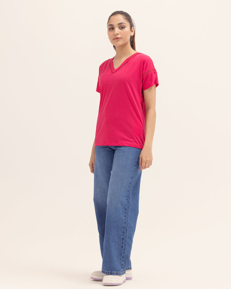 Women V Neck Tee - Engine - Buy Now