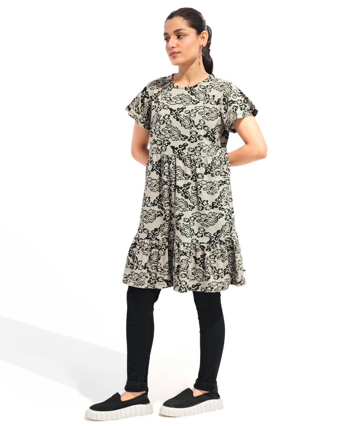 Women Printed Tier Dress - Engine - Buy Now
