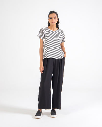 Women S/S Yarn Dyed Top