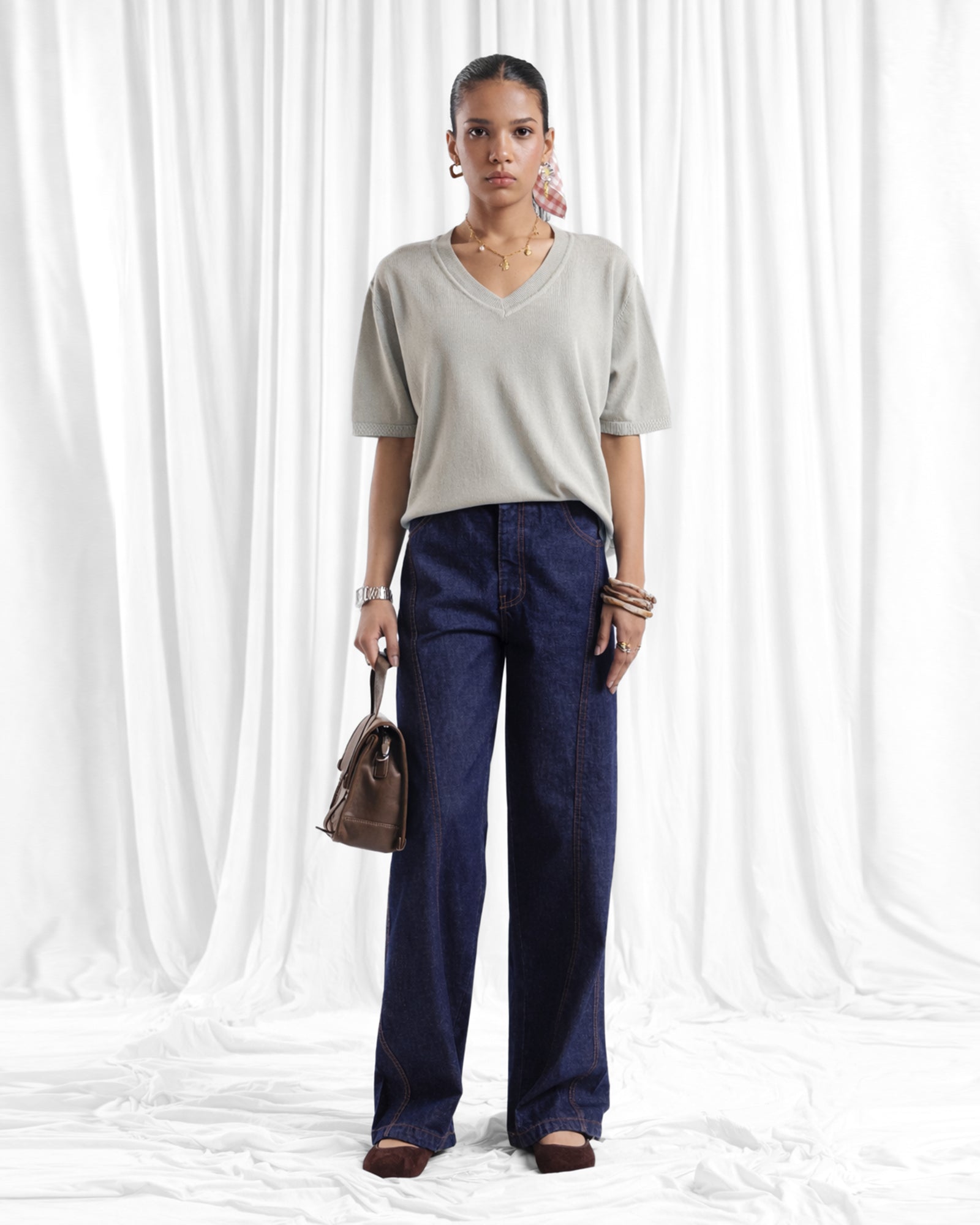 Women V-Neck T Shirt