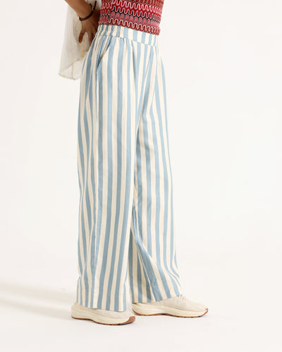 Women Striped Flared Trouser