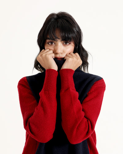 Women Mock Neck Sweater