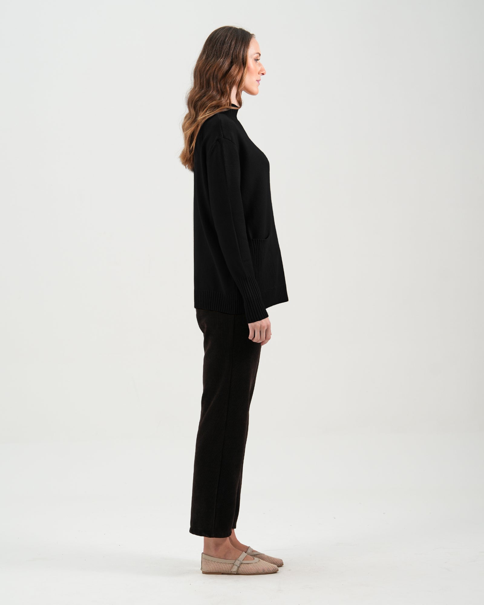 Women Mock Neck Sweater