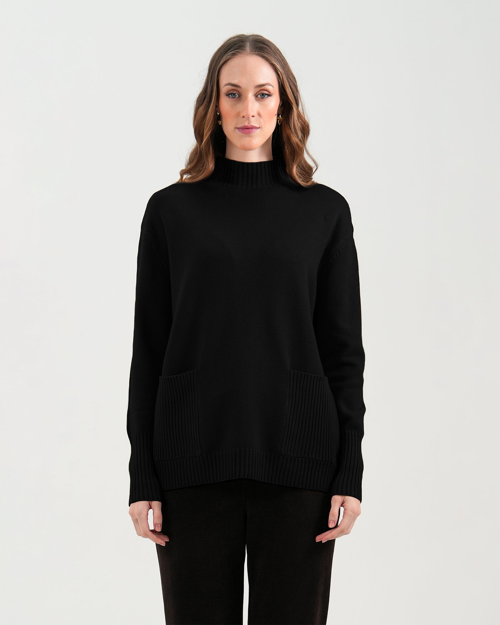 Women Mock Neck Sweater