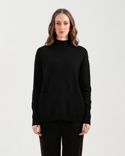 Women Mock Neck Sweater
