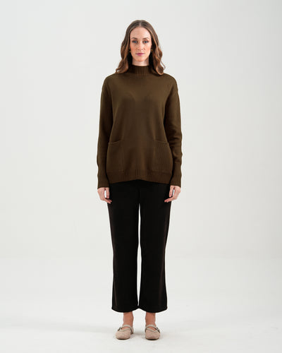 Women Mock Neck Sweater