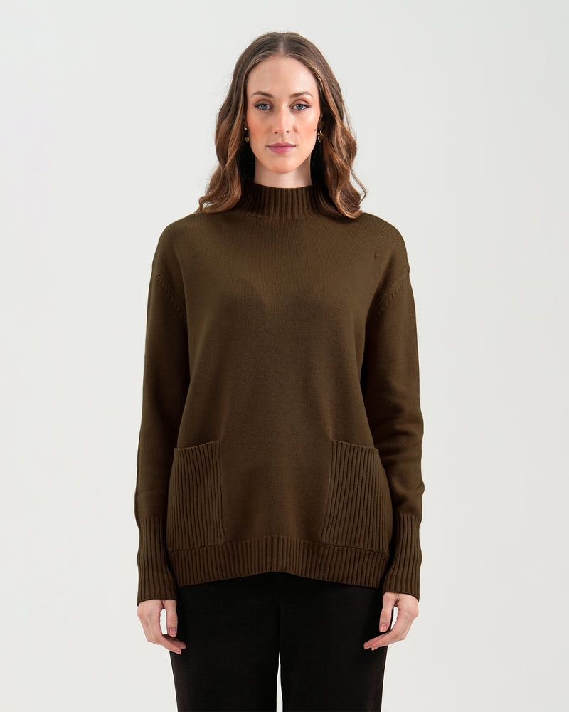 Women Mock Neck Sweater - Engine - Buy Now