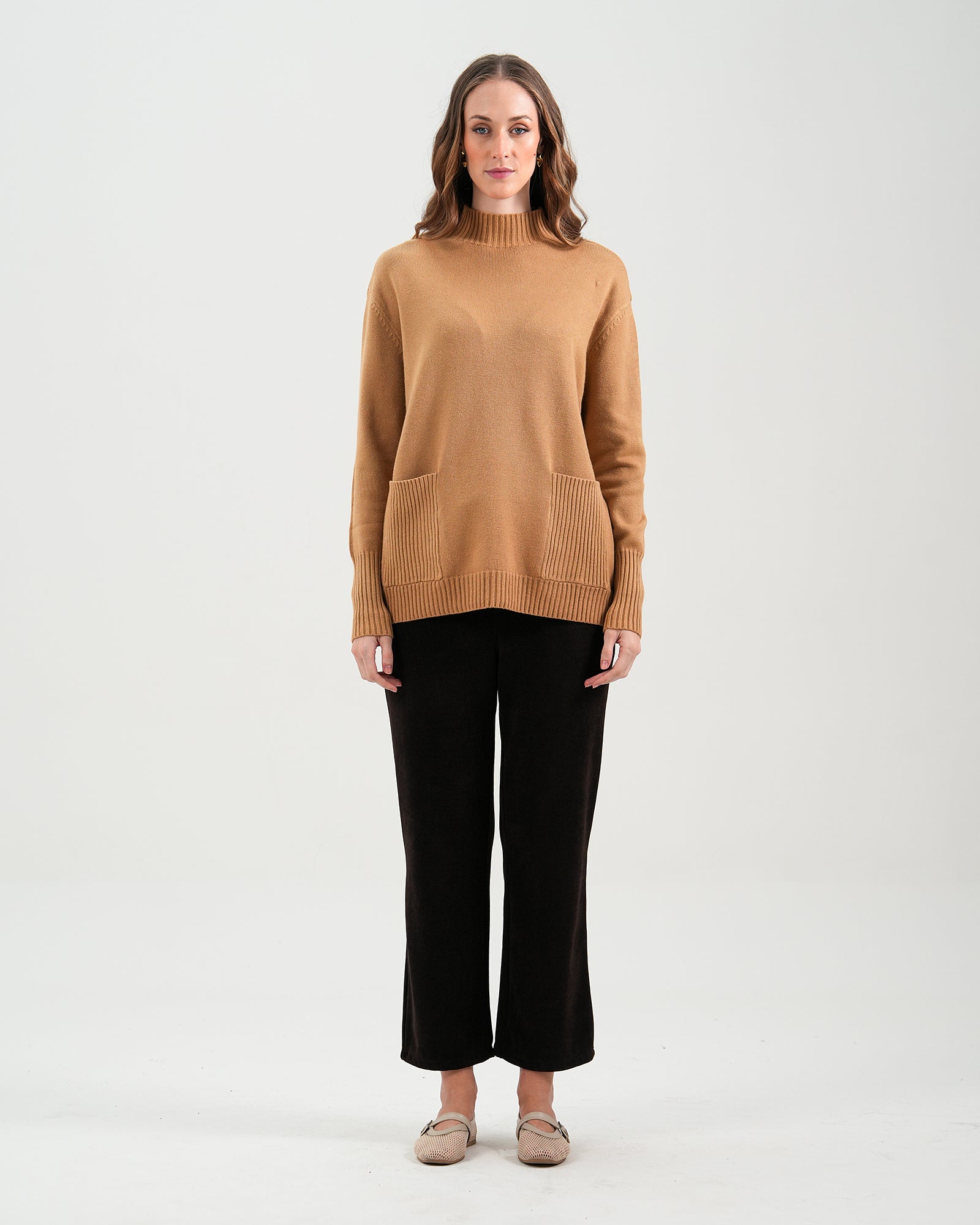 Women Mock Neck Sweater