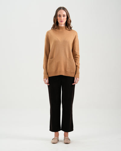 Women Mock Neck Sweater