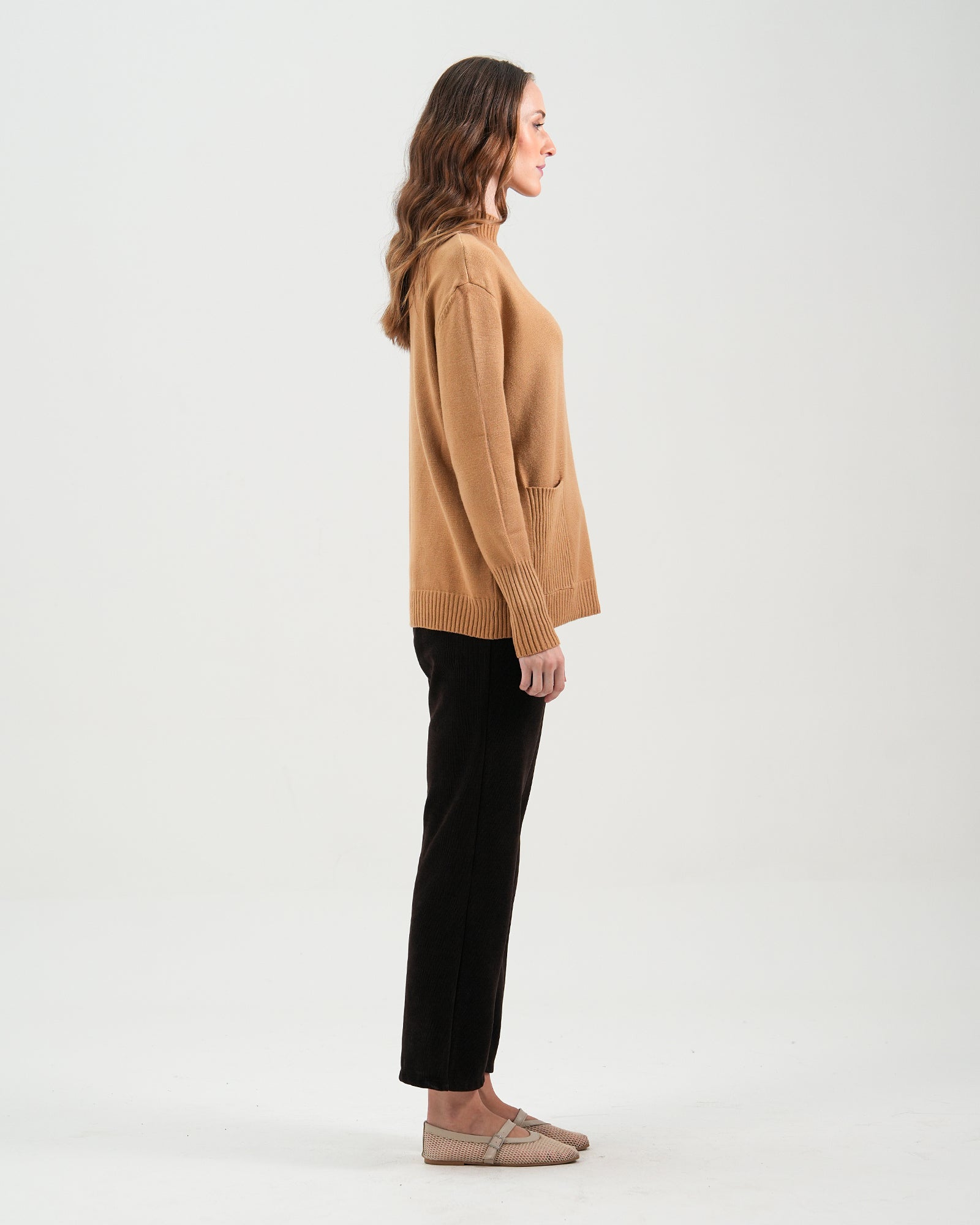 Women Mock Neck Sweater