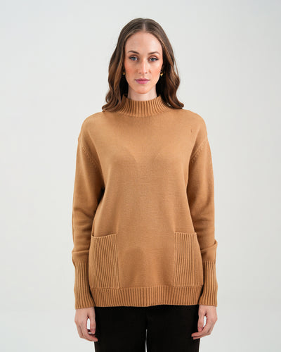 Women Mock Neck Sweater